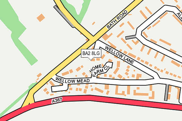 BA2 8LG map - OS OpenMap – Local (Ordnance Survey)