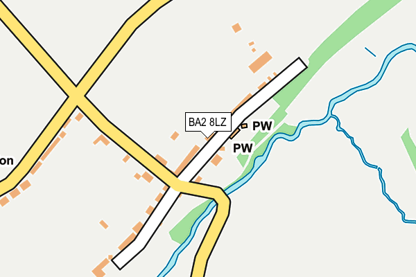 BA2 8LZ map - OS OpenMap – Local (Ordnance Survey)
