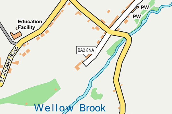 BA2 8NA map - OS OpenMap – Local (Ordnance Survey)