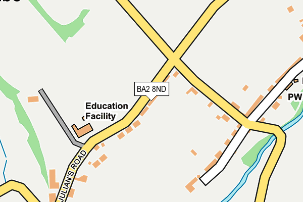 BA2 8ND map - OS OpenMap – Local (Ordnance Survey)
