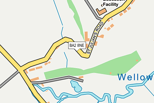 BA2 8NE map - OS OpenMap – Local (Ordnance Survey)