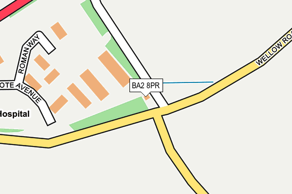 BA2 8PR map - OS OpenMap – Local (Ordnance Survey)