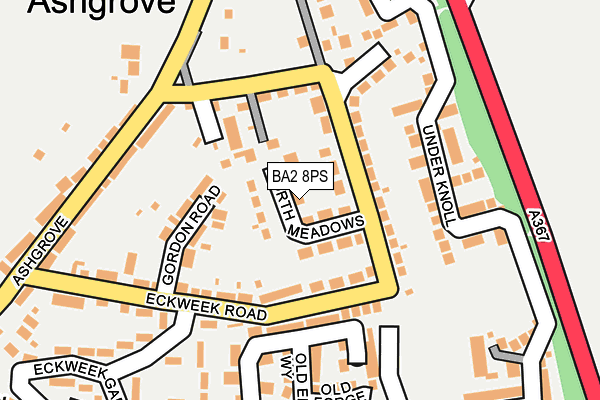 BA2 8PS map - OS OpenMap – Local (Ordnance Survey)