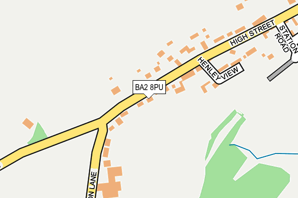 BA2 8PU map - OS OpenMap – Local (Ordnance Survey)