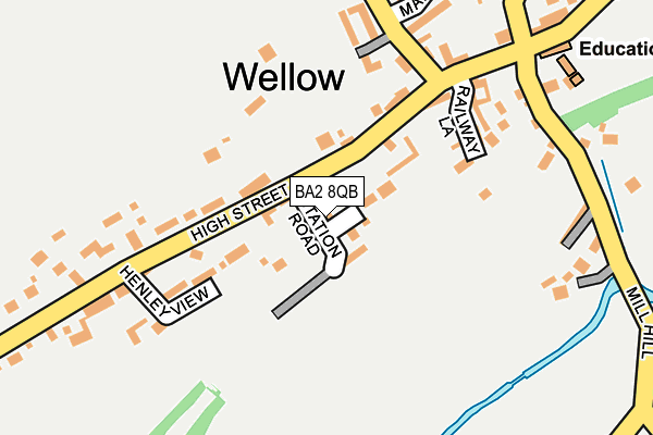 BA2 8QB map - OS OpenMap – Local (Ordnance Survey)