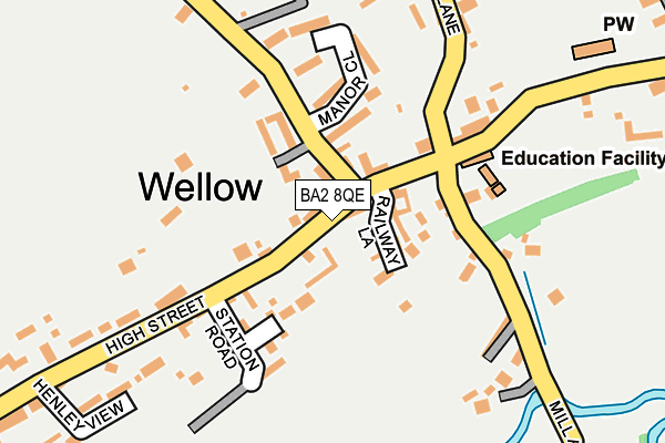 BA2 8QE map - OS OpenMap – Local (Ordnance Survey)