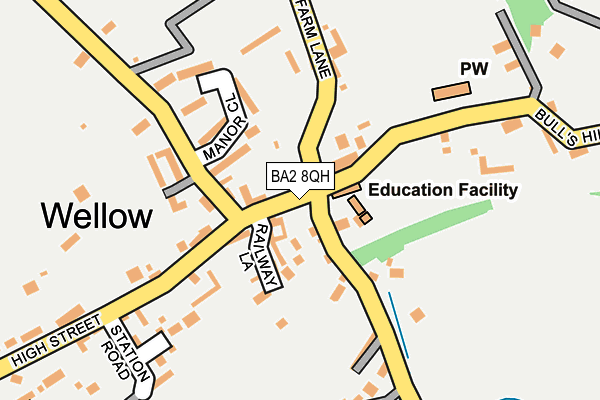 BA2 8QH map - OS OpenMap – Local (Ordnance Survey)