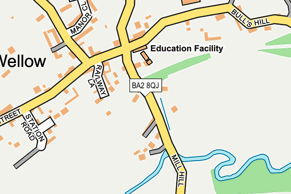 BA2 8QJ map - OS OpenMap – Local (Ordnance Survey)