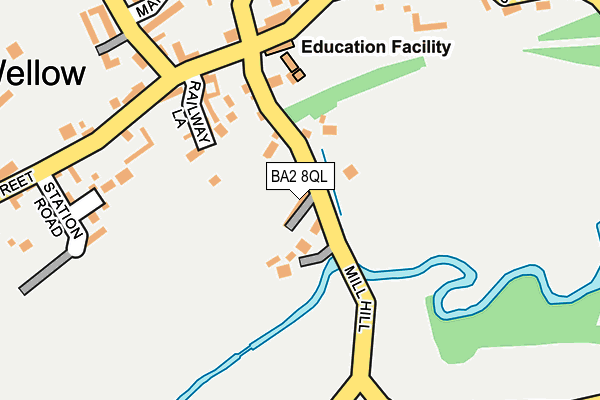 BA2 8QL map - OS OpenMap – Local (Ordnance Survey)