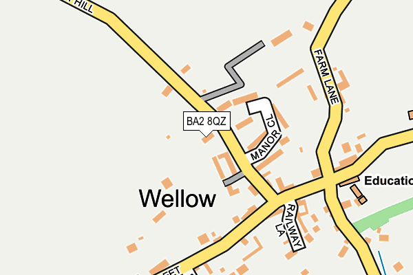 BA2 8QZ map - OS OpenMap – Local (Ordnance Survey)