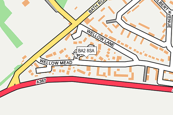 BA2 8SA map - OS OpenMap – Local (Ordnance Survey)