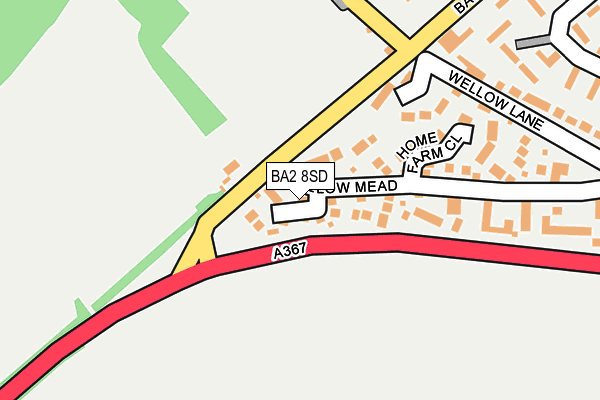 BA2 8SD map - OS OpenMap – Local (Ordnance Survey)