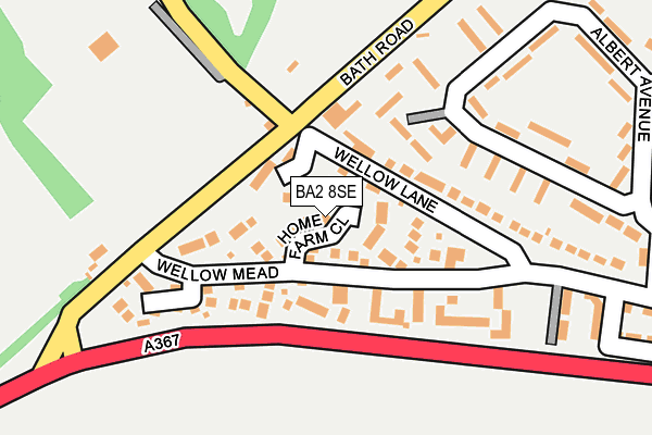 BA2 8SE map - OS OpenMap – Local (Ordnance Survey)