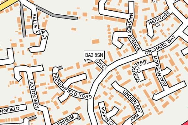 BA2 8SN map - OS OpenMap – Local (Ordnance Survey)