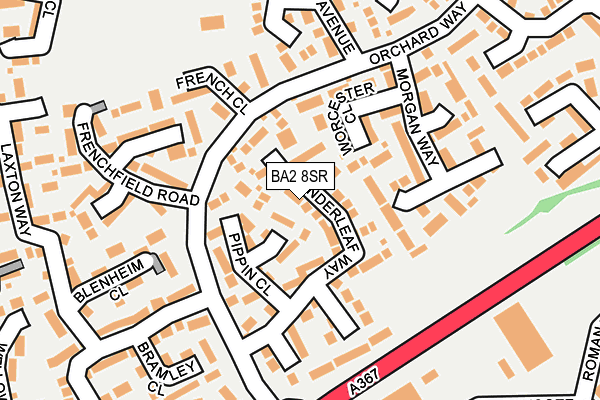 BA2 8SR map - OS OpenMap – Local (Ordnance Survey)