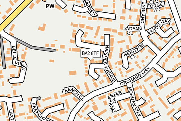 BA2 8TF map - OS OpenMap – Local (Ordnance Survey)