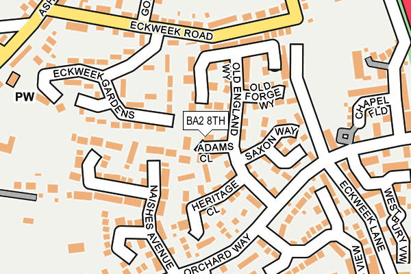 BA2 8TH map - OS OpenMap – Local (Ordnance Survey)