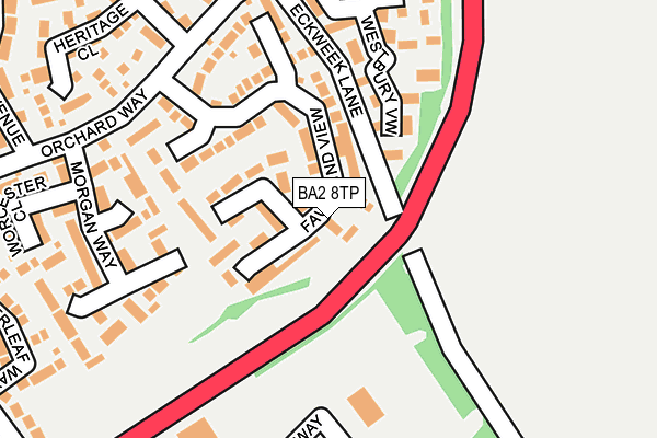 BA2 8TP map - OS OpenMap – Local (Ordnance Survey)