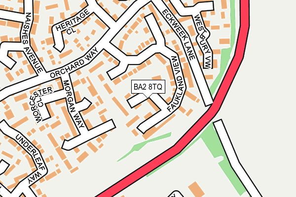 BA2 8TQ map - OS OpenMap – Local (Ordnance Survey)