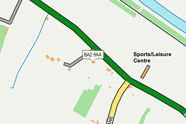 BA2 9AA map - OS OpenMap – Local (Ordnance Survey)