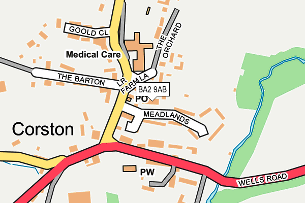 BA2 9AB map - OS OpenMap – Local (Ordnance Survey)