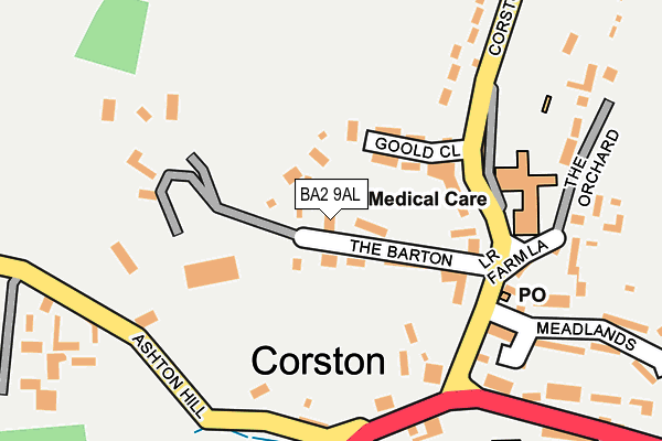 BA2 9AL map - OS OpenMap – Local (Ordnance Survey)