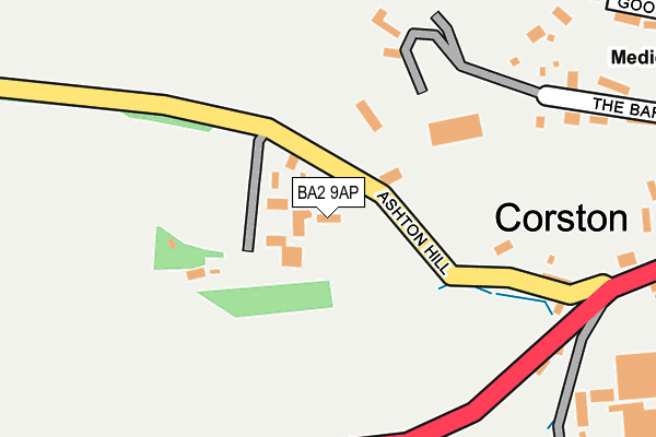 BA2 9AP map - OS OpenMap – Local (Ordnance Survey)