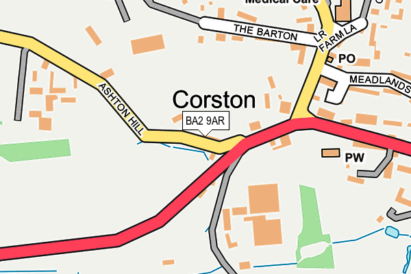 BA2 9AR map - OS OpenMap – Local (Ordnance Survey)