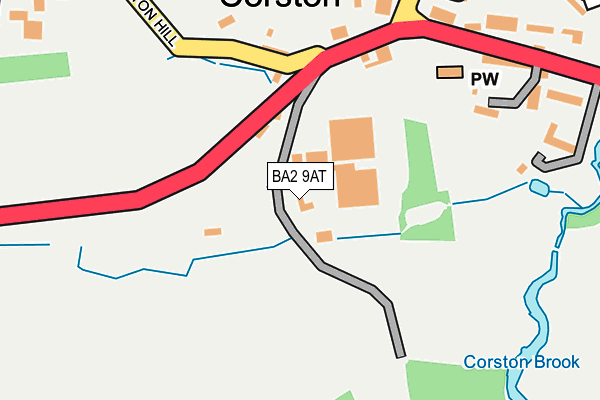 BA2 9AT map - OS OpenMap – Local (Ordnance Survey)