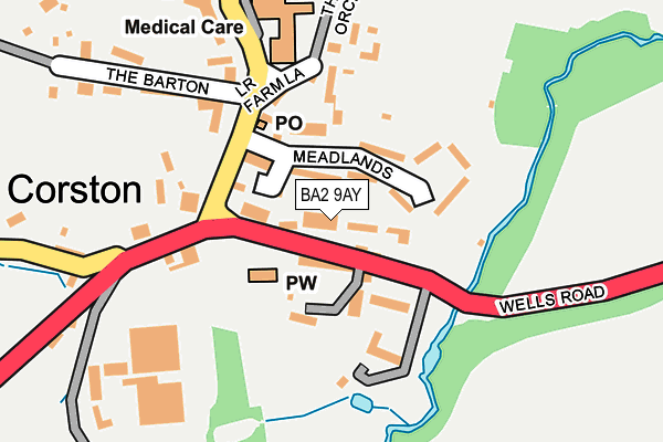 BA2 9AY map - OS OpenMap – Local (Ordnance Survey)