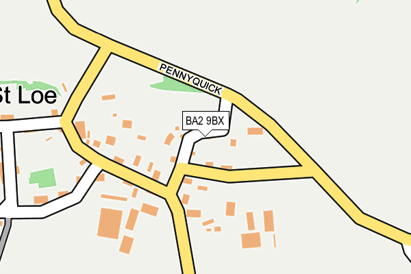 BA2 9BX map - OS OpenMap – Local (Ordnance Survey)
