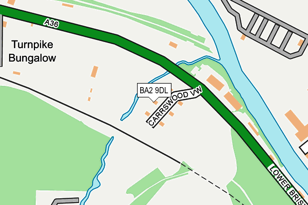 BA2 9DL map - OS OpenMap – Local (Ordnance Survey)