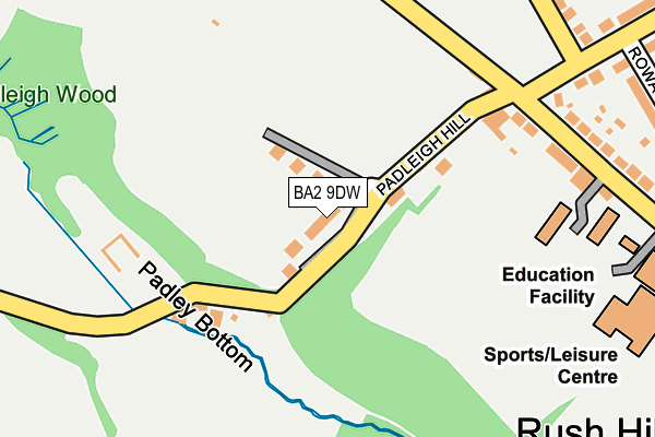 BA2 9DW map - OS OpenMap – Local (Ordnance Survey)