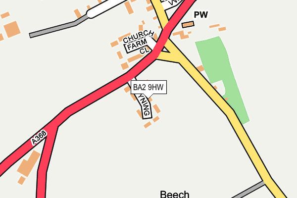 BA2 9HW map - OS OpenMap – Local (Ordnance Survey)
