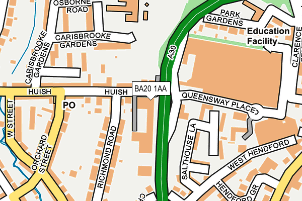 BA20 1AA map - OS OpenMap – Local (Ordnance Survey)