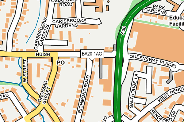 BA20 1AG map - OS OpenMap – Local (Ordnance Survey)