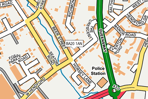 BA20 1AN map - OS OpenMap – Local (Ordnance Survey)