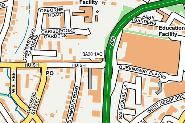 BA20 1AQ map - OS OpenMap – Local (Ordnance Survey)