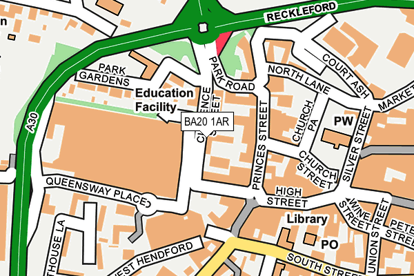 BA20 1AR map - OS OpenMap – Local (Ordnance Survey)