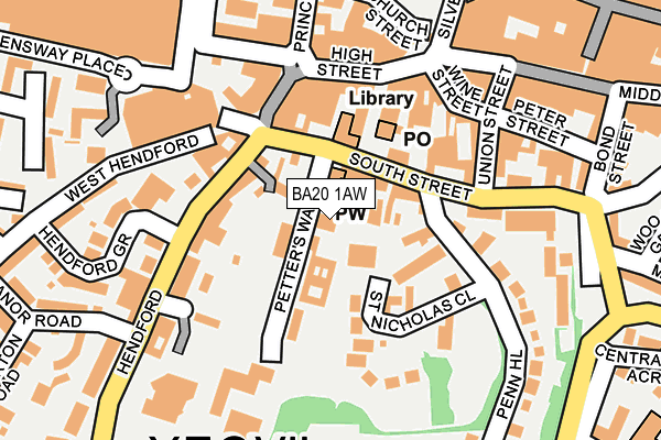 BA20 1AW map - OS OpenMap – Local (Ordnance Survey)