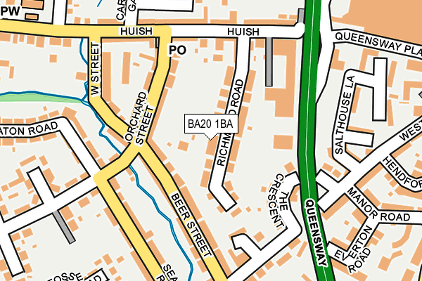 BA20 1BA map - OS OpenMap – Local (Ordnance Survey)