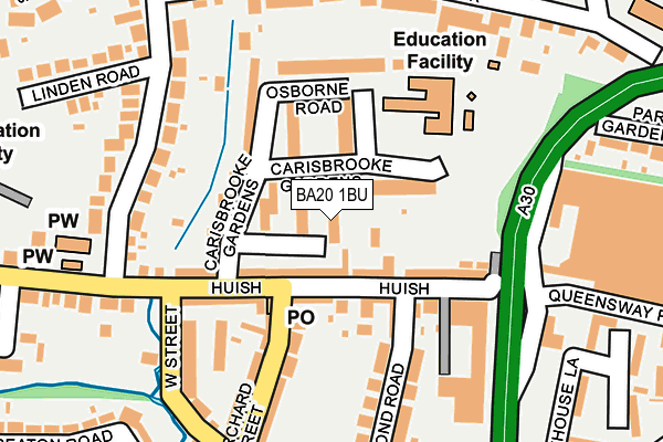 BA20 1BU map - OS OpenMap – Local (Ordnance Survey)