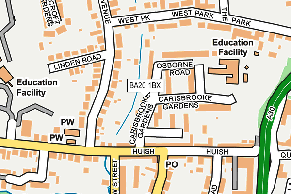 BA20 1BX map - OS OpenMap – Local (Ordnance Survey)