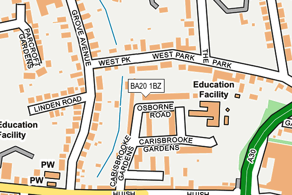 BA20 1BZ map - OS OpenMap – Local (Ordnance Survey)