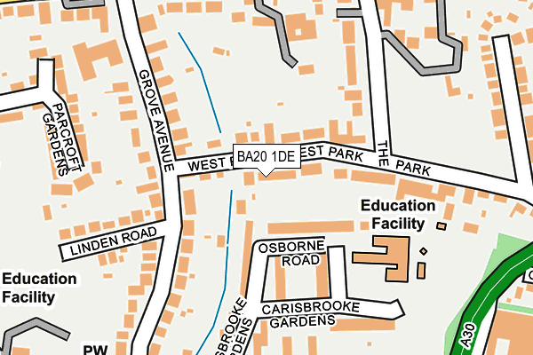 BA20 1DE map - OS OpenMap – Local (Ordnance Survey)