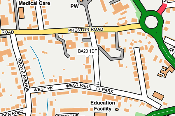 BA20 1DF map - OS OpenMap – Local (Ordnance Survey)