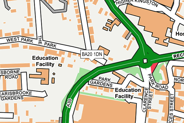 BA20 1DN map - OS OpenMap – Local (Ordnance Survey)
