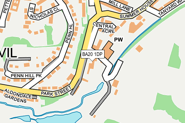 BA20 1DP map - OS OpenMap – Local (Ordnance Survey)