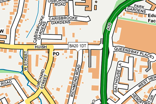BA20 1DT map - OS OpenMap – Local (Ordnance Survey)