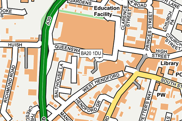 BA20 1DU map - OS OpenMap – Local (Ordnance Survey)